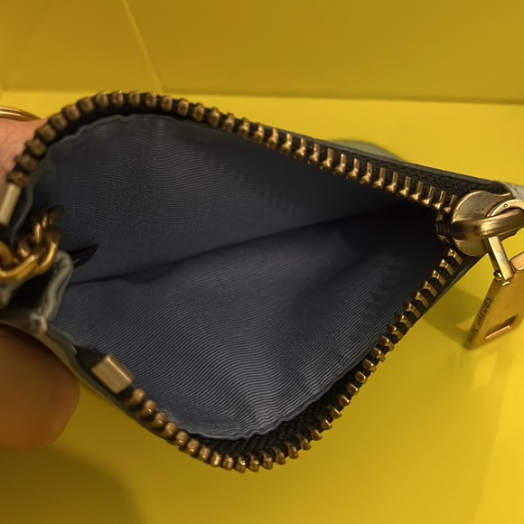 Silver Gray Grey Marc Jacobs Card Holder Keyring Wallet Coin Purse - Picture 4 of 5